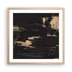 Poster in light oak frame - Touch Mark - 50x50 cm