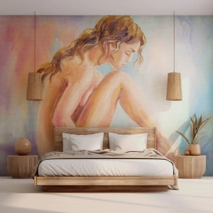 Photo Wallpaper Premium Sand - Nude of Youth - Woman, Body, Model - 450x315 cm