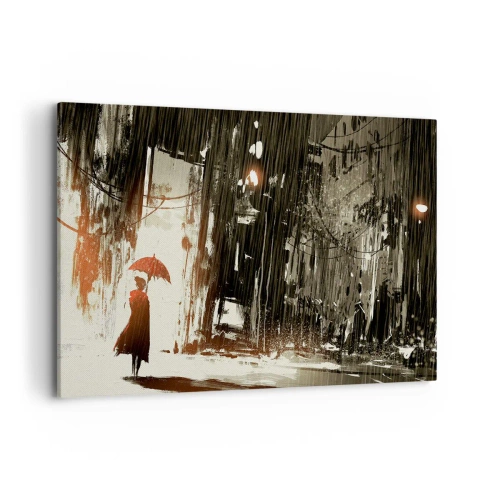 Canvas picture - Poetry of a Red Umbrella - 120x80 cm