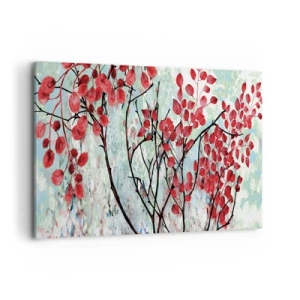 Canvas picture - Tree in Scarlet - 120x80 cm