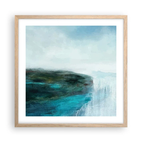 Poster in light oak frame - Marine Abstract - 50x50 cm