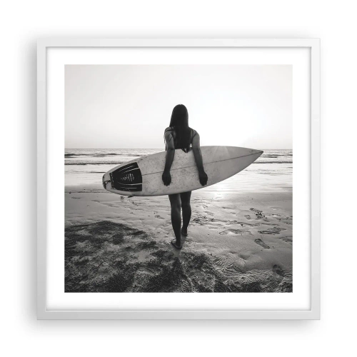 Poster in white frmae - Daughter of Sea Wave - 50x50 cm