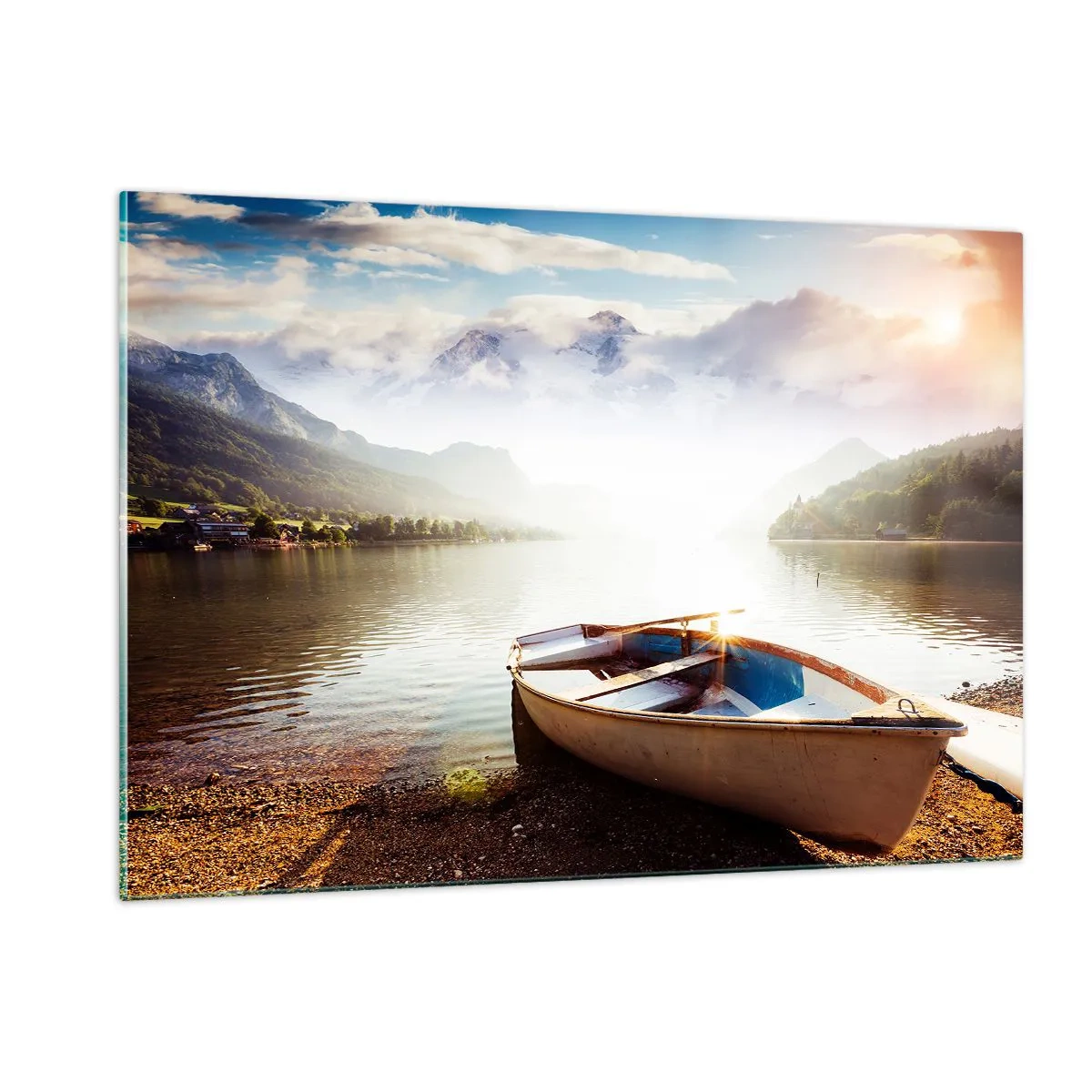 Glass picture - By the Great, Clear Waters - 120x80 cm