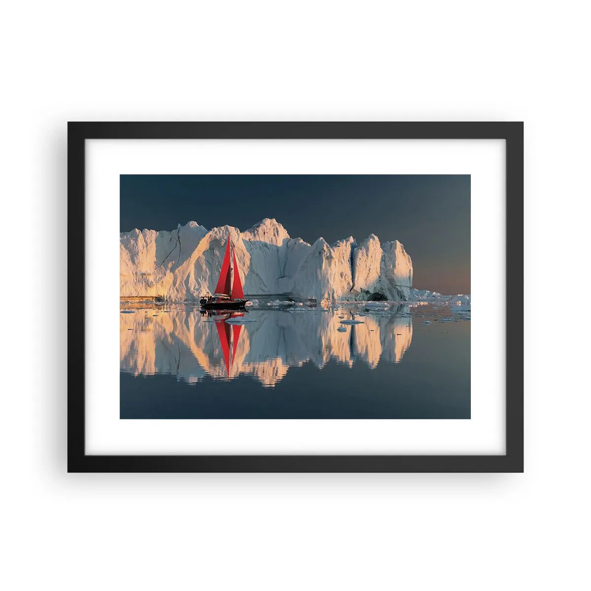 Poster in black frame - On the Edge of the World - 40x30 cm