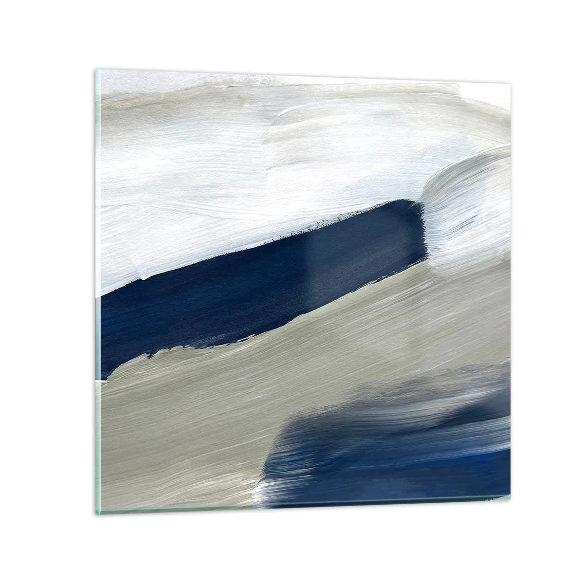 Glass picture - Encounter with White - 50x50 cm