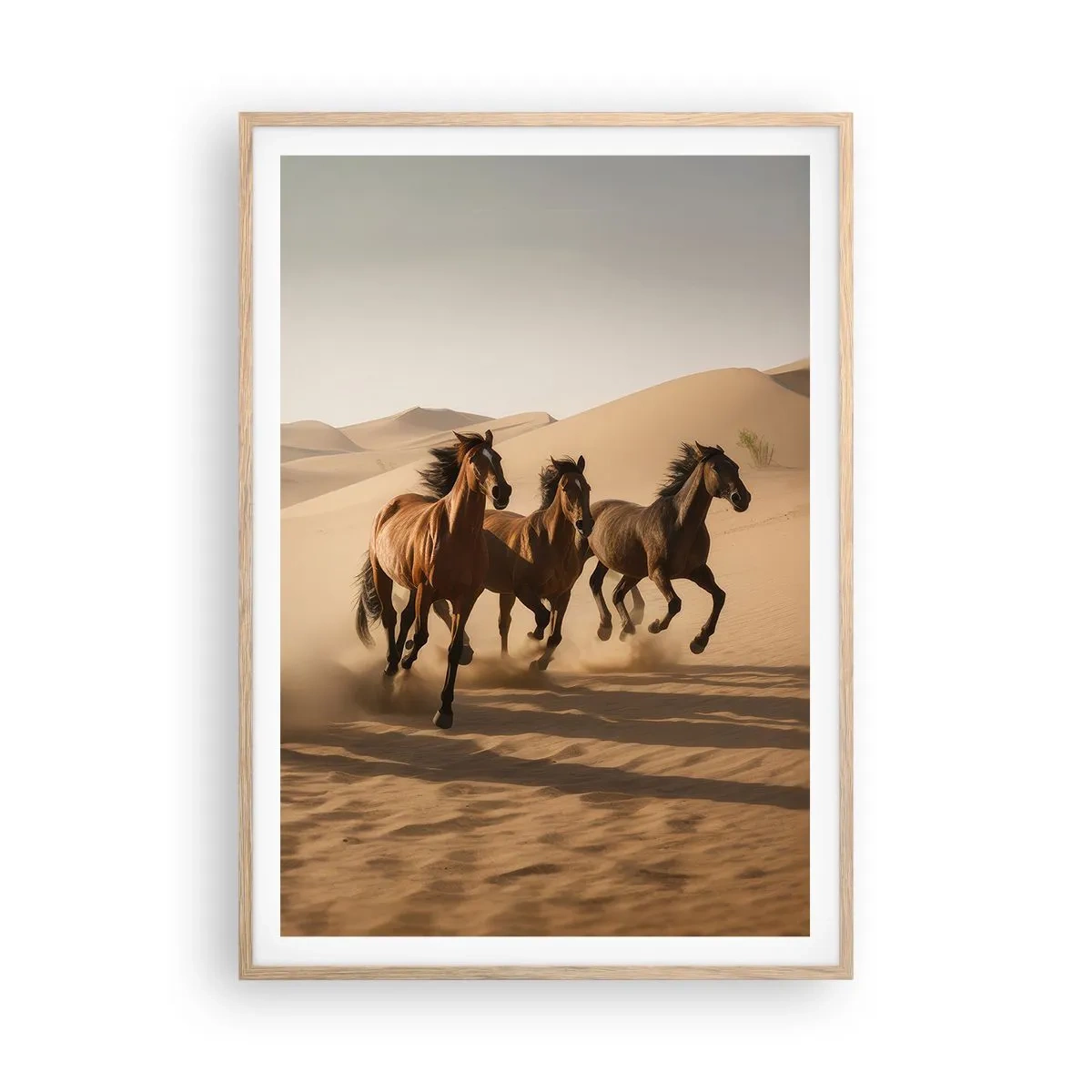 Poster in light oak frame - Free as a Wind - 70x100 cm