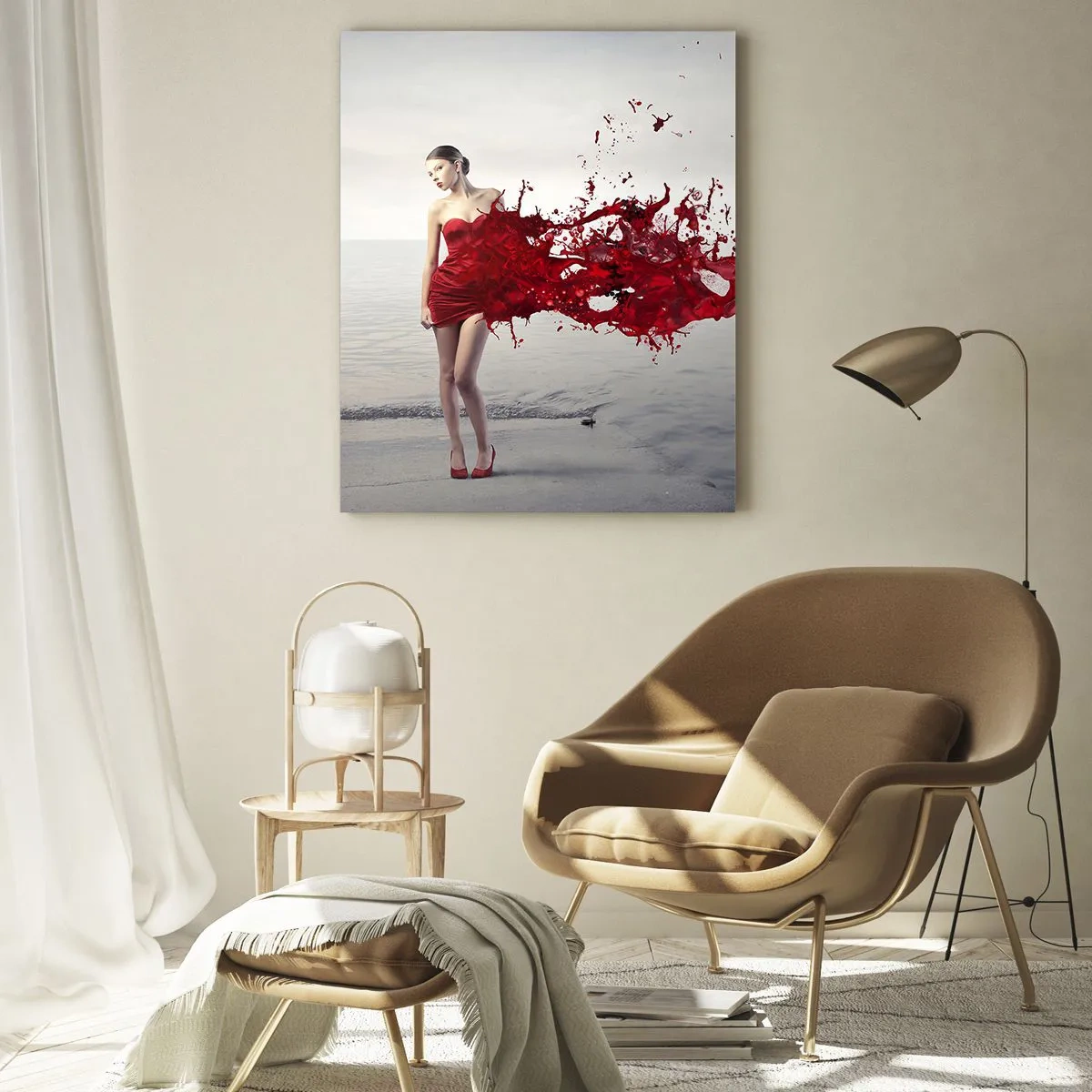 Glass picture - Passionate Like a Scarlet - 80x120 cm