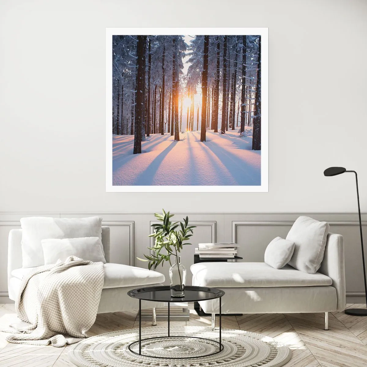 Poster - Clearly Black on White - 60x60 cm