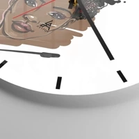 Clock face with lines