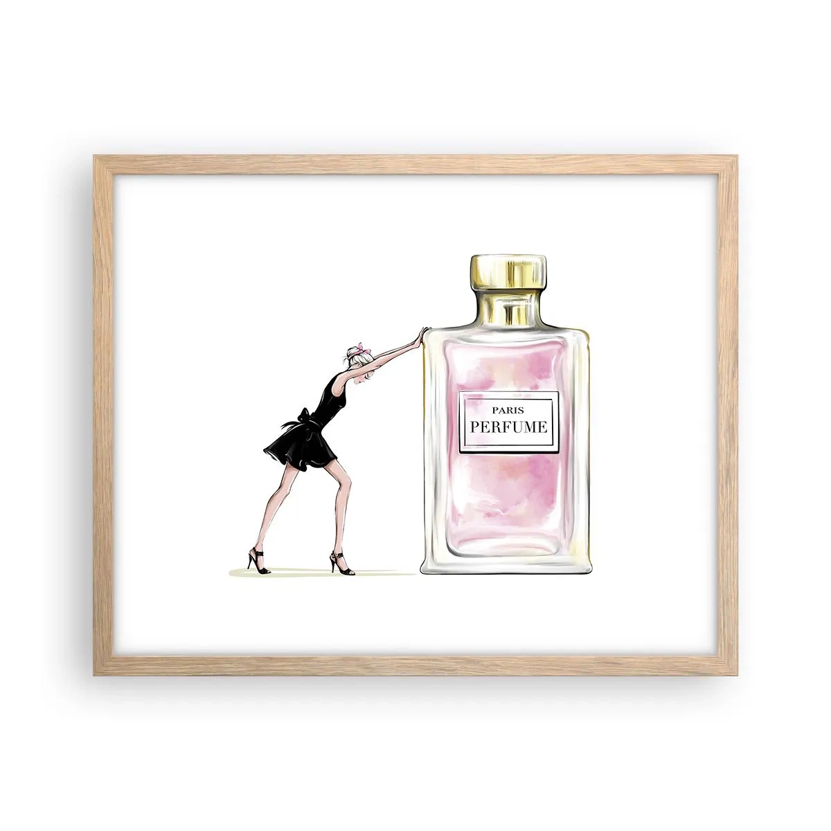 Poster in light oak frame - The Essence of Womanhood - 50x40 cm