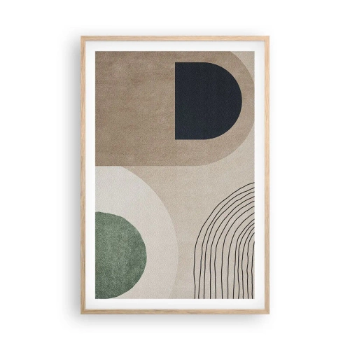 Poster in light oak frame - Gentleness of an Oval - 61x91 cm