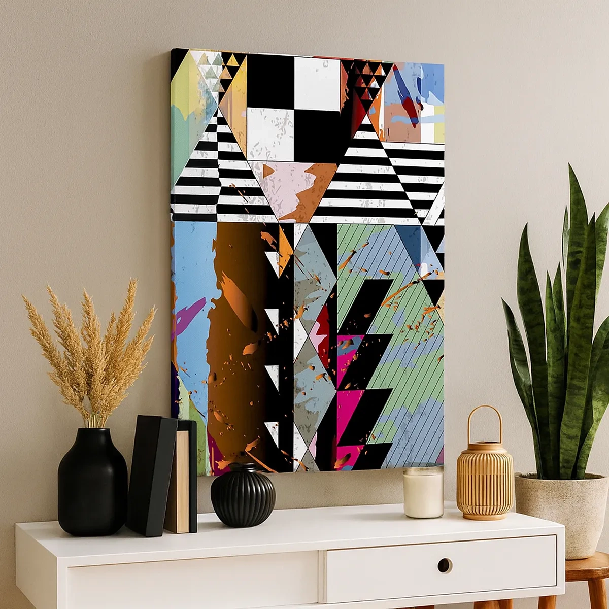 Canvas picture - Geometric and Organic - 50x70 cm