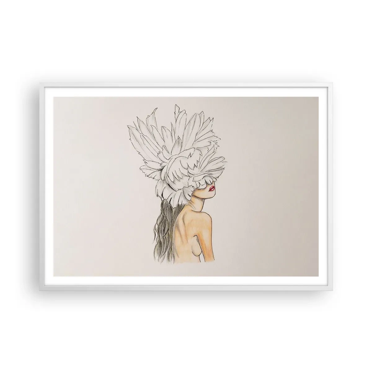 Poster in white frmae - Crowned Beauty - 100x70 cm