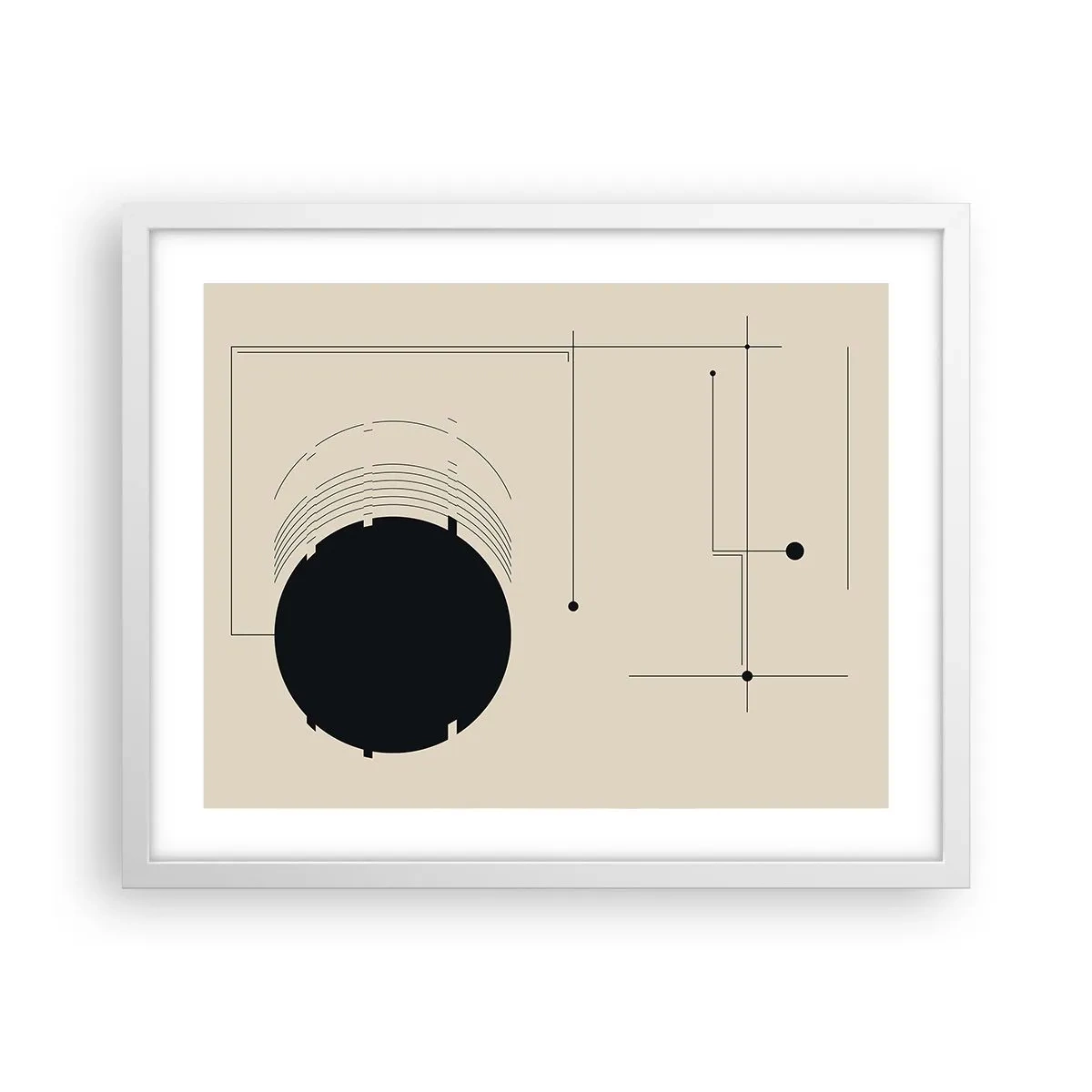 Poster in white frmae - Springy and Dynamic Composition - 50x40 cm