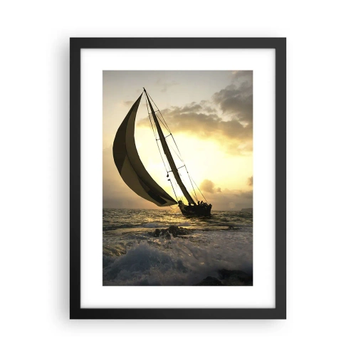 Poster in black frame - With and against the Wind - 30x40 cm
