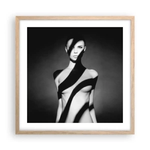 Poster in light oak frame - In the Light and in the Shadow - 50x50 cm