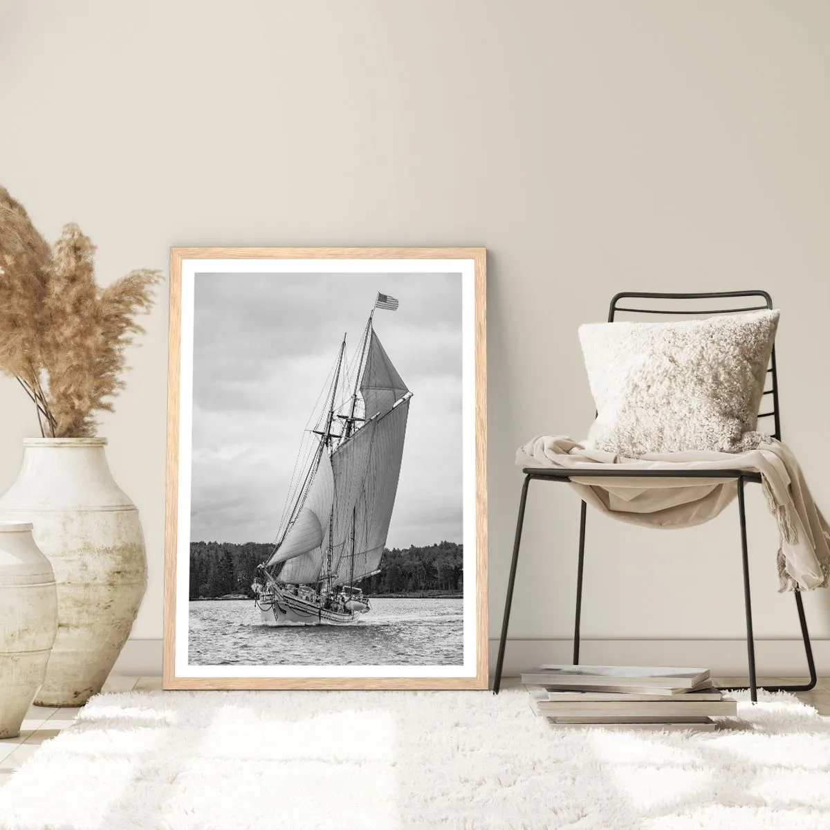 Poster in light oak frame - Brothers of the Wind - 50x70 cm