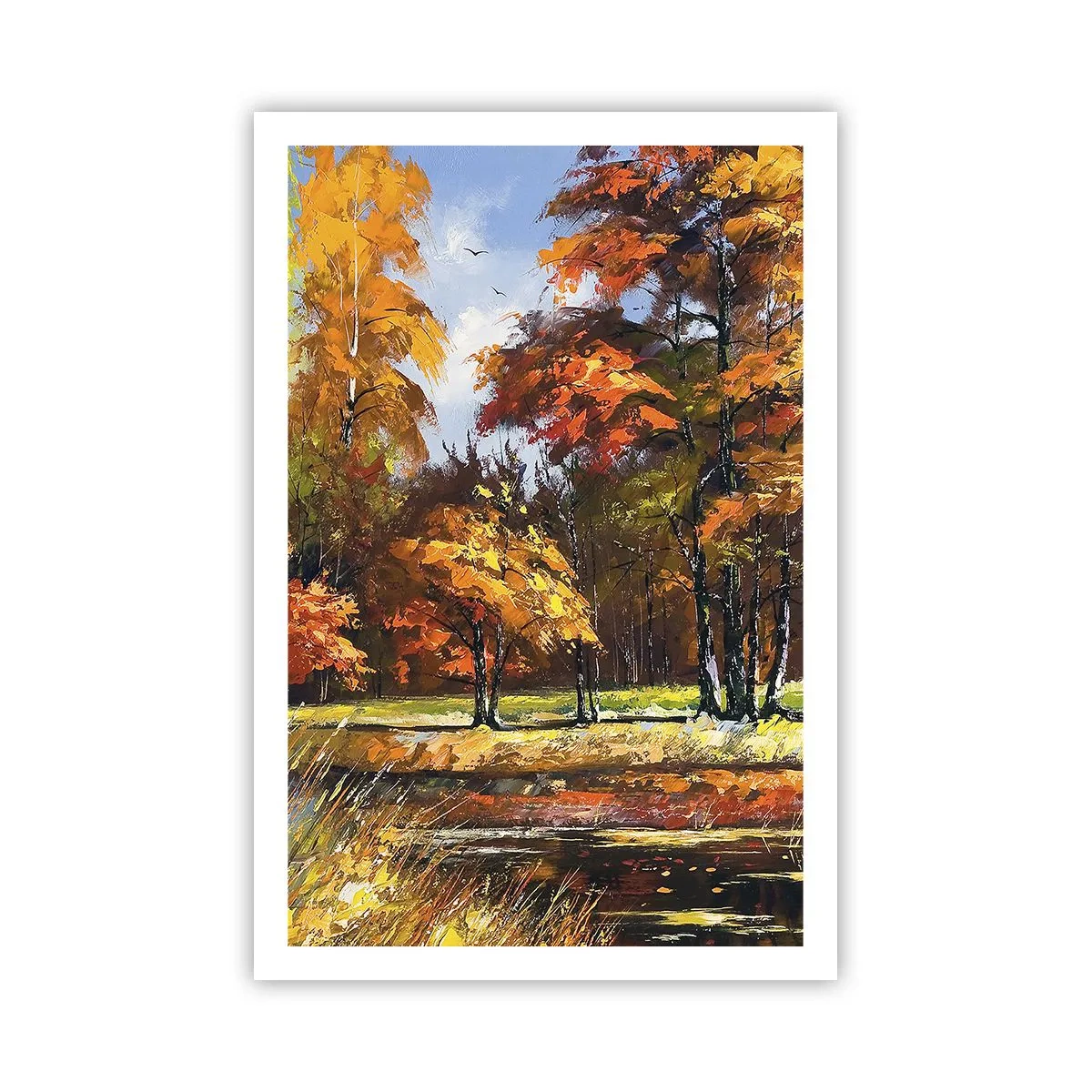 Poster - Landscape in Gold and Brown - 61x91 cm