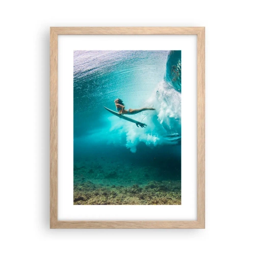 Poster in light oak frame - Undewater World - 30x40 cm
