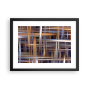Poster in black frame - Light Woven - 40x30 cm