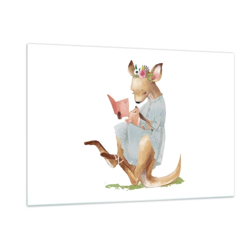 Glass picture - Read to Me, Mum - 120x80 cm
