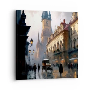 Canvas picture - Charm of Evening in Prague - 40x40 cm