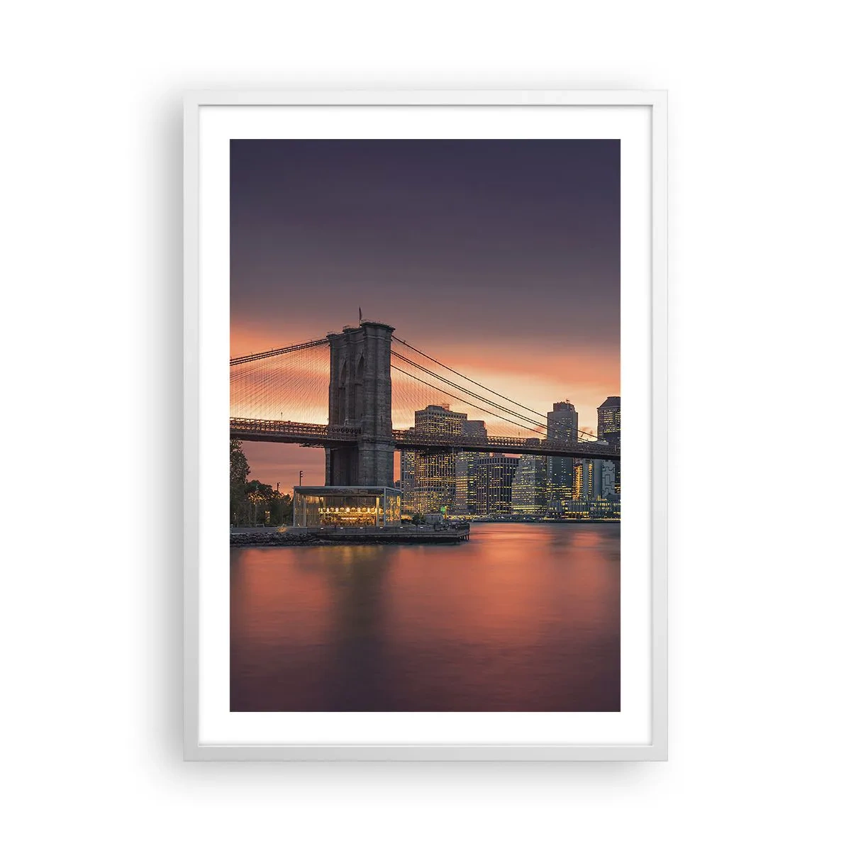 Poster in white frmae - Submerged in Lilac Silence - 50x70 cm