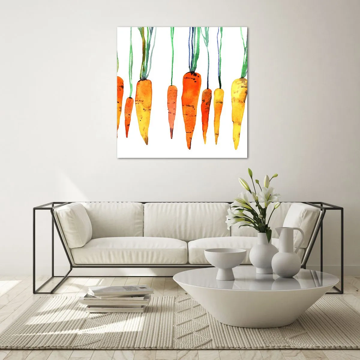 Glass picture - Beauty of Common Carrot - 60x60 cm