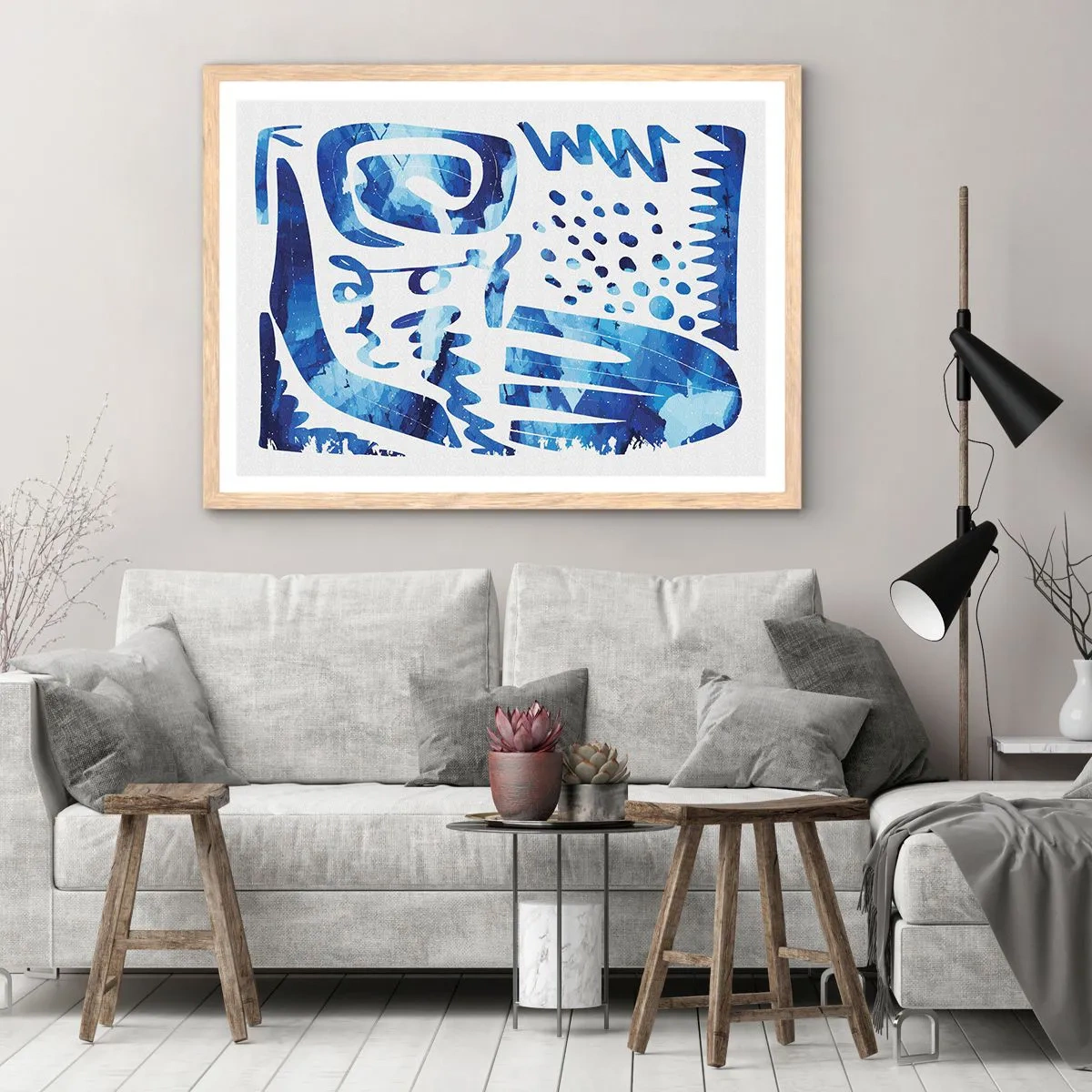 Poster in light oak frame - Return to the Roots - 50x40 cm