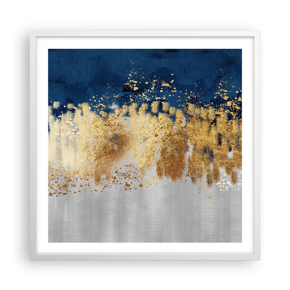 Poster in white frmae - Modern Composition and Twinkle - 60x60 cm