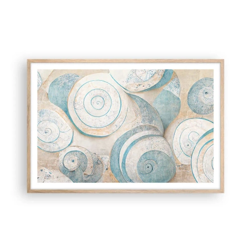 Poster in light oak frame - What Does a Shell Hide? - 91x61 cm