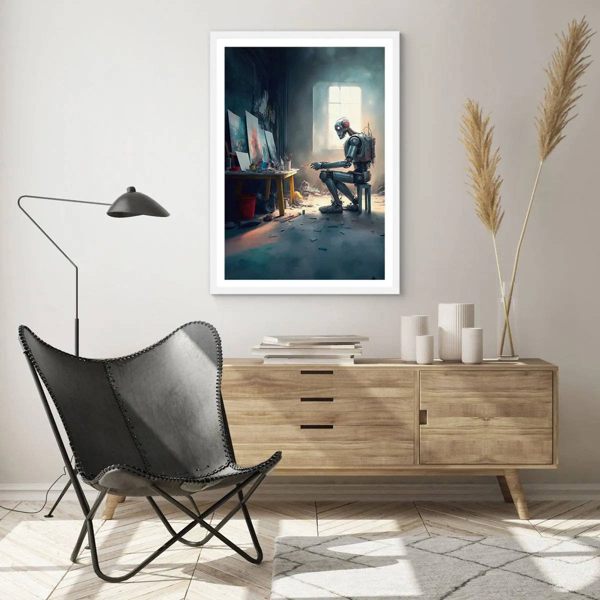 Poster in white frmae - Act of Creation - 50x70 cm