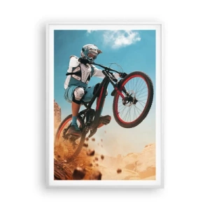 Poster in white frmae - Madness on Wheels - 70x100 cm