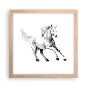 Poster in light oak frame - Untamed Soul - 30x30 cm