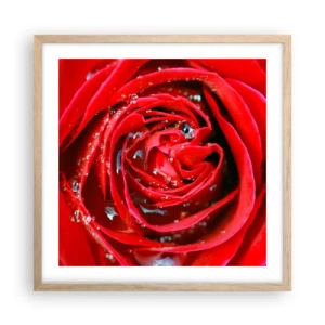 Poster in light oak frame - In Dew Drops - 50x50 cm