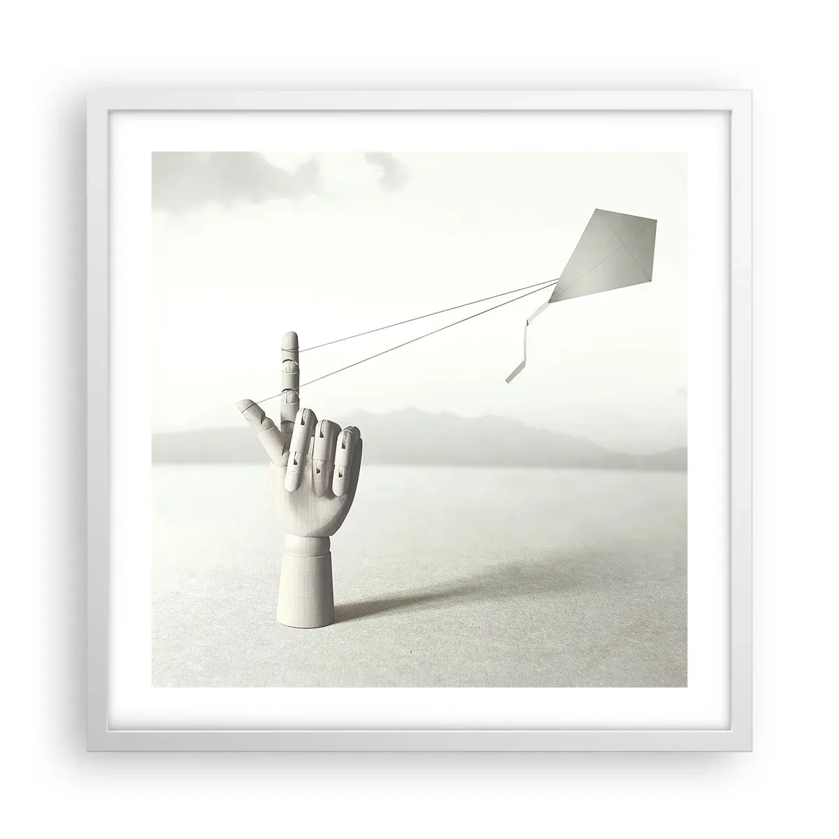 Poster in white frmae - Test of Strengths - 50x50 cm