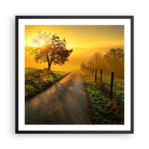 Poster in black frame - Honey Afternoon - 60x60 cm