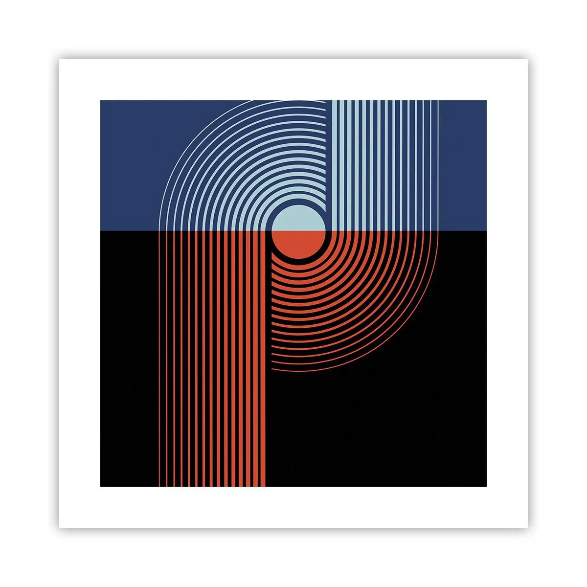 Poster - In a Geometrical Embrace - 40x40 cm