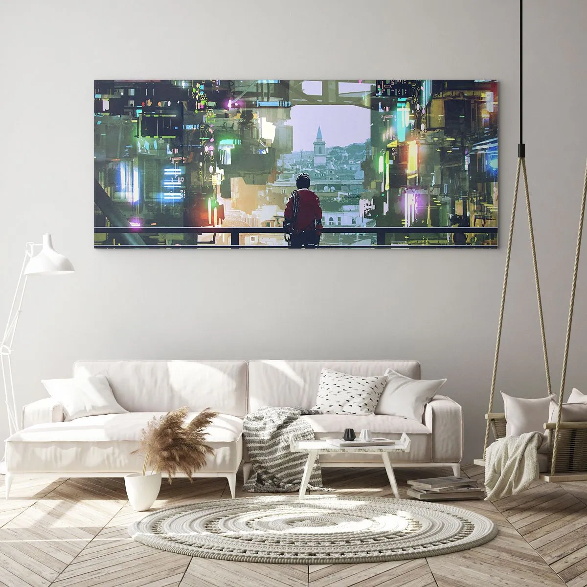 Glass picture - Two Worlds - 90x30 cm