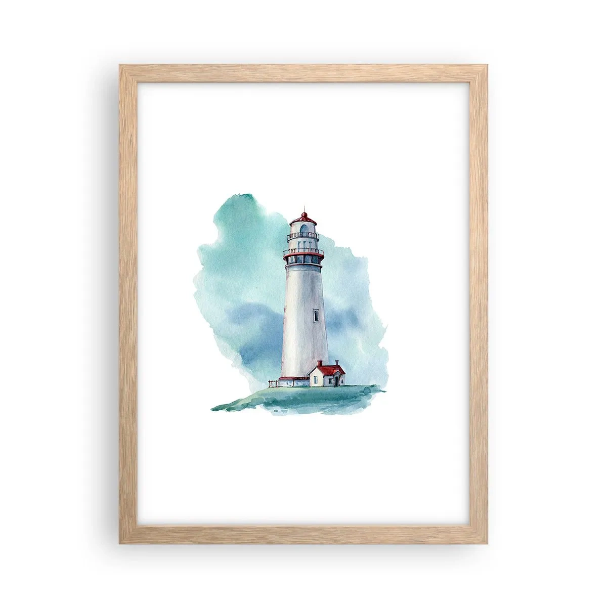 Poster in light oak frame - Gentle Sister of Blue - 30x40 cm