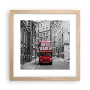 Poster in light oak frame - Routine Doesn't Have to Be Grey - 30x30 cm