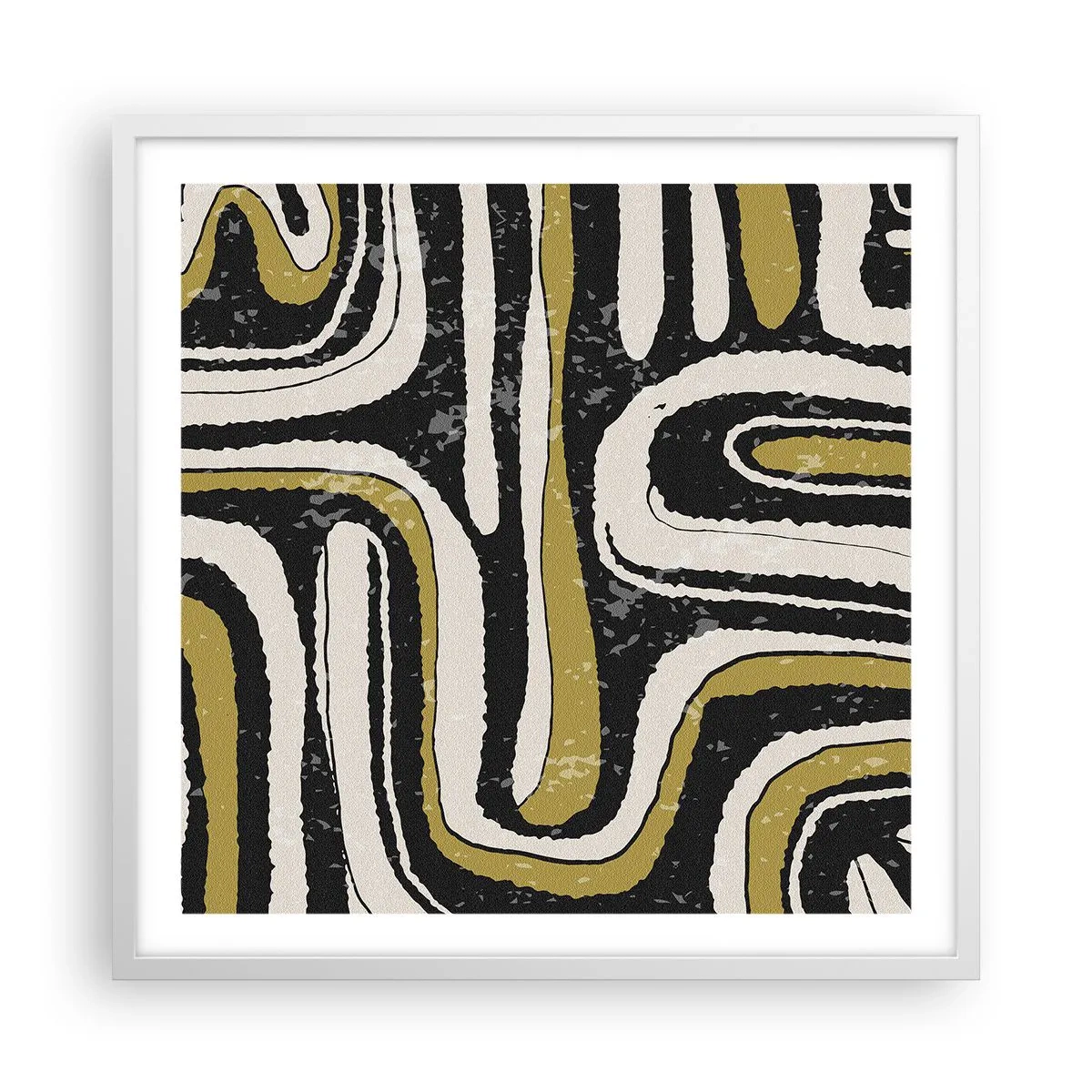 Poster in white frmae - Compositions: Tracks and Alleys - 60x60 cm