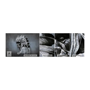 Photo Wallpaper Sample Standard Eco - Return to the Roots - Indian, Plume, Man - 100x30 cm