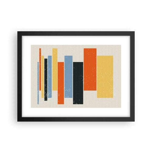 Poster in black frame - Notation of Music - 40x30 cm