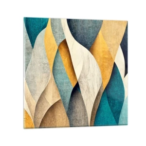 Glass picture - Rhythm and Undulation - 50x50 cm