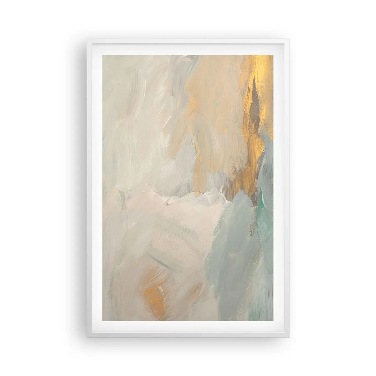 Poster in white frmae - Abstract: Land of Gentleness - 61x91 cm