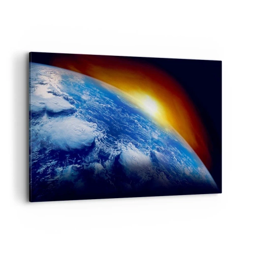 Canvas picture - Sunrise by the Blue Planet - 120x80 cm
