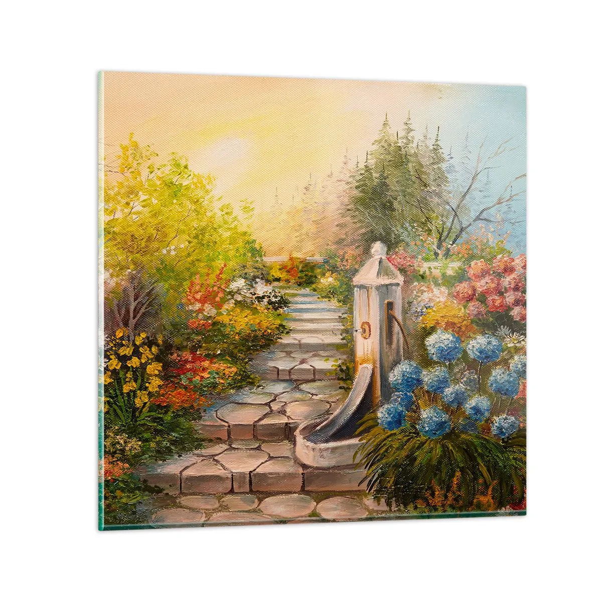 Glass picture - In Full Bloom - 30x30 cm