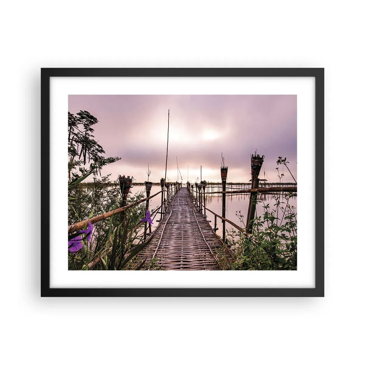 Poster in black frame - Peace and Quiet of Asia - 50x40 cm