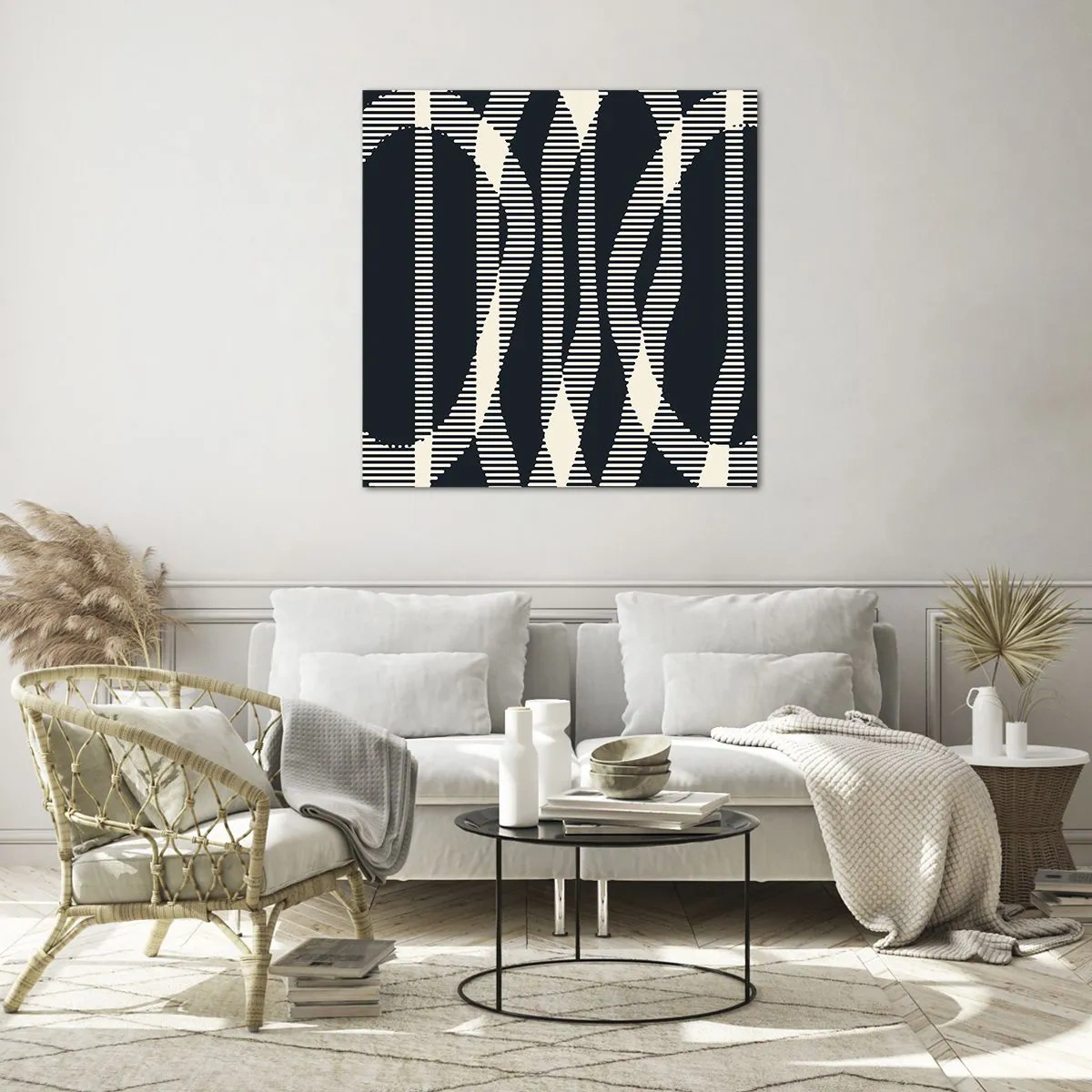 Glass picture - Attempt at Breaking Darkness - 70x70 cm